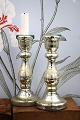 Antique, 19th century candlestick in mouth-blown Mercury ...