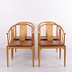 Osted Antik & Design presents: Set of 4 Hans J. Wegner China Chairs FH 4283 in Cherry Wood with Leather by ...