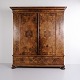 Large Antique Swiss Baroque Walnut Wardrobe with Turned ...