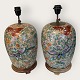 Moster Olga - Antik og Design presents: Two large Chinese table lamps with butterflies*DKK 1600 total