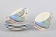 Gien "Savane", set of four large morning cups with ...