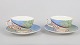 Gien "Savane", pair of large morning cups with matching ...