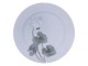 Antik K presents: Royal CopenhagenArt Nouveau luncheon plate with white cyclamen 21.5 cm.