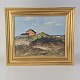 Knud Bøstrup malerihus på klit32,5x38,5 cm