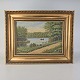 Carlsen maleriBåd på sø33,5x38,5 cm
