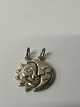 Pendant/Charms in silver motif Sun & Moon.Height 2.4 cm.