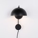 Flowerpot VP8 wall lamp in black by Verner Panton for ...