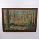 Oil Painting on Canvas with Autumn Forest and Stream, ...