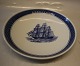 Klosterkælderen presents: 0936-46 Round cake dish 25 cm Aluminia Faience Tranquebar Navy # 46