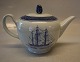 Klosterkælderen presents: 1106-46 Tea Pot 0.9 l Aluminia Faience Tranquebar Navy # 46