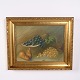 Oil Painting on Canvas with Fruit Bowl in Gilt Frame ...