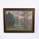 Landscape Painting on Canvas with Trees in Gilt Frame 39 ...