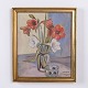 Flower Painting on Canvas in Gilt Frame 38 x 32.5 cm