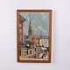 Cityscape Painting on Canvas with Church in Gilt Frame ...