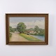 Oil Painting on Canvas with Landscape and Farm by a Lake ...