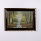 Oil Painting on Canvas with Forest, Stream and Trees in ...