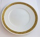Lundin Antique presents: Royal Copenhagen. Fan with gold. Dinner plate. Model 11519. Diameter 25.5 cm. (1 quality)