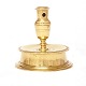 Aabenraa Antikvitetshandel presents: Early 17th-century Dutch brass candlestick. H: 13.3cm. Base D: 13.5cm