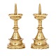 Aabenraa Antikvitetshandel presents: A pair of early 17th-century miniature brass altar candlesticksH: 14cm. ...
