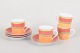 Laure Japy, set of four espresso cups with saucers.