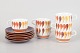 Set of six coffee cups with matching saucers by Rörstrand.