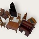 Wooden dollhouse furniture etc.*Total DKK 425