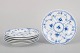 Royal Copenhagen Blue Fluted Half Lace, set of six plates.