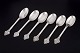 L'Art presents: Evald Nielsen, set of six dessert spoons.