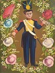 Agapito Labios, oil on canvas, signed, Mexican naïve art.
