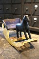 Swedish 19th century rocking horse in wood and fine ...