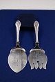 Rokoko Danish silver flatware, 2 items fish serving set, ...