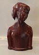 Unique  - Woman bust Helge Christoffersen OX blood glaze ...