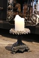 Antique French art nouveau pedestal, candlestick holder for a block candle...