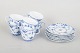 L'Art presents: Royal Copenhagen Blue Fluted Full Lace, set of six coffee cups with matching saucers.