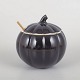 Aluminia, jam jar with spoon.