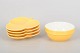 Aluminia, set of four small dishes and a bowl.