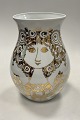 Danam Antik presents: Bjørn Wiinblad Vase Rosalinda with goldMeasures 26cm / 10.24 inch