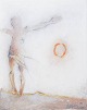 Nis Schmidt, "Morgen", mixed media on paper, listed ...