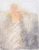 Nis Schmidt, "Budbringer", mixed media on paper, listed ...