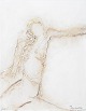 L'Art presents: Nis Schmidt, "Pietà", mixed media on paper, listed Danish visual artist.