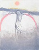 L'Art presents: Nis Schmidt, "Fredag", mixed media on paper, listed Danish visual artist.