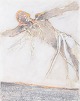 L'Art presents: Nis Schmidt, "Fredag", mixed media on paper, listed Danish visual artist.