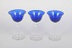 Gullaskruf, set of three wine glasses.