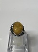 Amber ring in sterling silver.Size. 61.