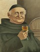 Monk with wine glassOil painting*DKK 550