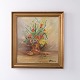 Flower Painting with Bouquet in a Gilt Frame Signed 1920