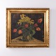 Flower Painting with Tulips in a Gilt Frame Signed
