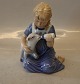 Klosterkælderen presents: 0435 RC Girl with lamb 16 x 13 cm Allan Therkelsen Children with farm animals ...