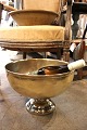 Large old French wine / champagne cooler in brass with ...
