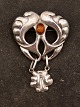 Art Nouveau brooch with amber
